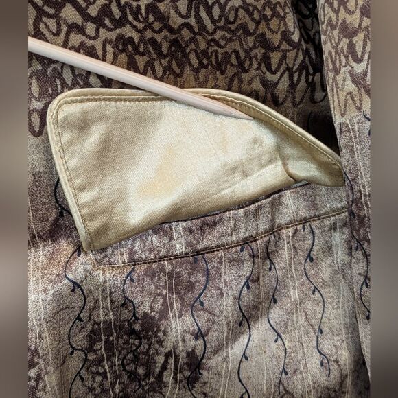 VTG Platinum Dorothy Schoelen Maximalist Metallic Gold Power Suit Blazer S - Picture 6 of 11